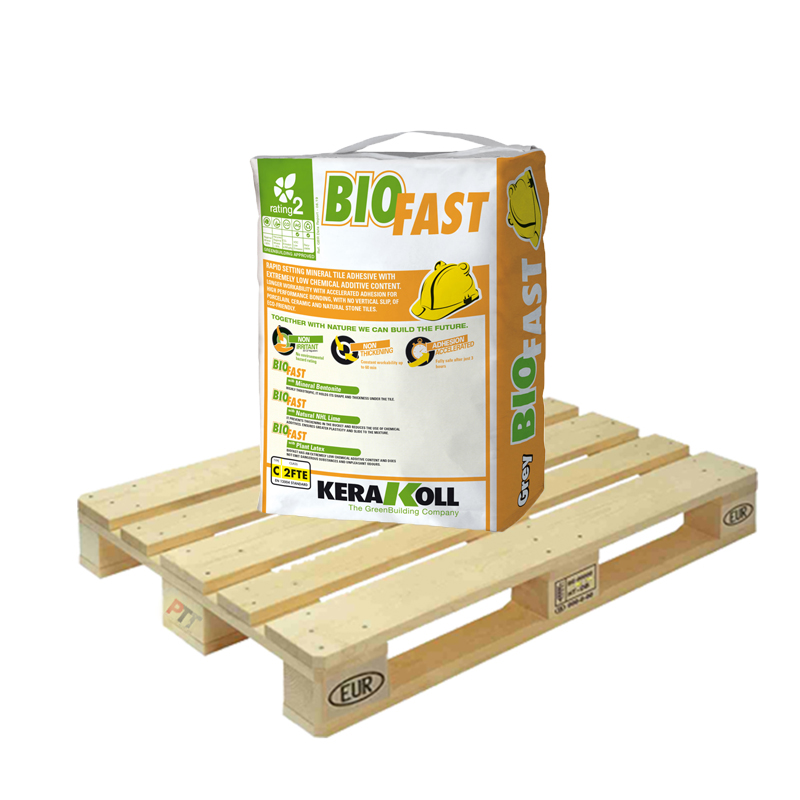 Kerakoll BioFast Eco-Friendly Rapid Set Grey 20kg Full Pallet (48 Bags Tail Lift)